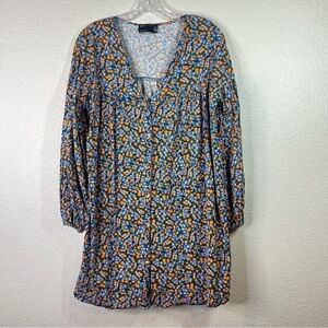 ASOS Women's‎ Maternity Floral Faux Button Front Long Sleeve Tunic Top Size 8